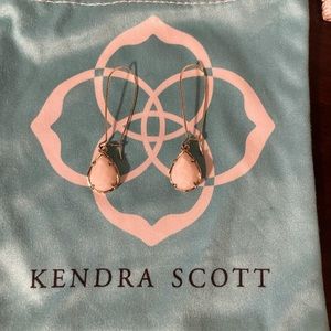 Kendra Scott white and gold earrings